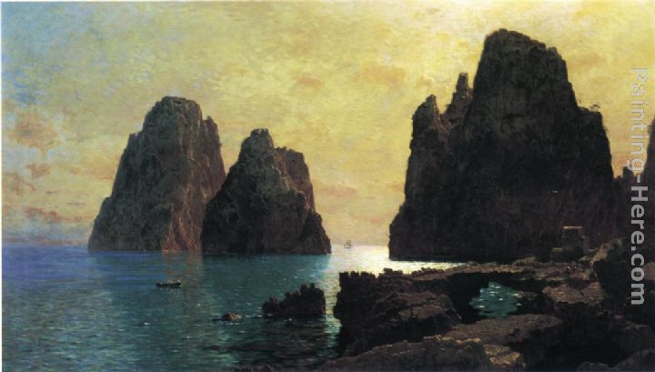 The Faraglioni Rocks painting - William Stanley Haseltine The Faraglioni Rocks art painting